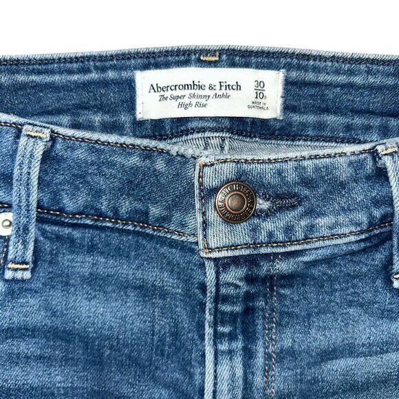 Abercrombie & Fitch Super Skinny Ankle High Rise Jean 30/10r - Picture 3 of 7